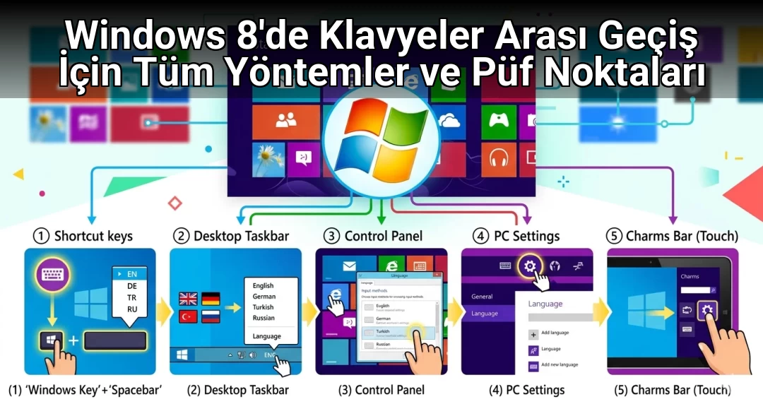 Windows 8'de Klavyeler Arası Geçiş İçin Tüm Yöntemler ve Püf Noktaları
